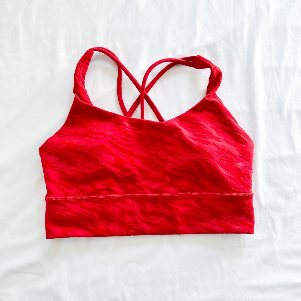 lululemon athletica Red Strappy Sports Bra